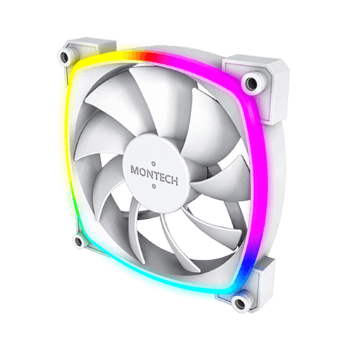 Montech RX120 PWM ARGB White Cabinet Fan (Single Pack)
